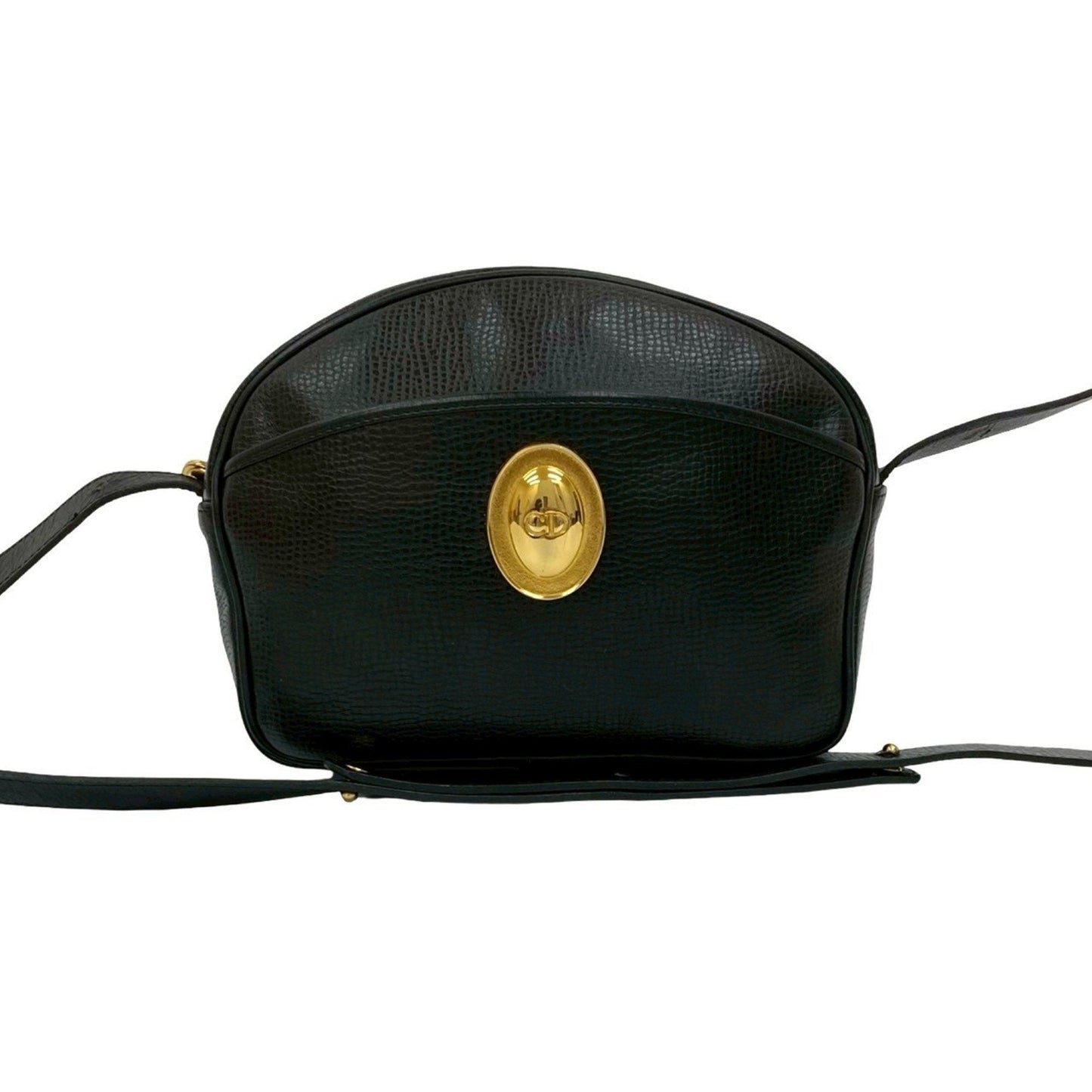 Dior Handbag Christian Pochette Shoulder Bag 8 Leather Black