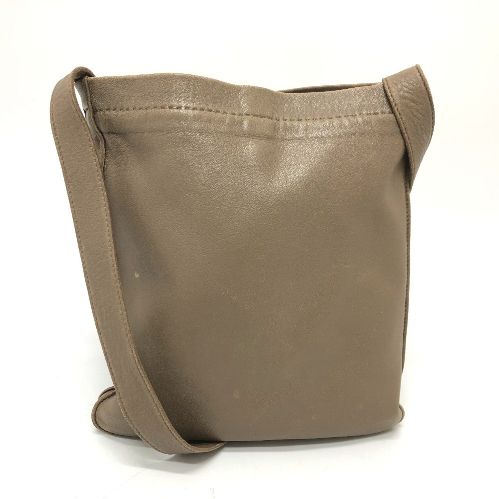 Hermes Etoupe Shoulder Bag Leather Gray