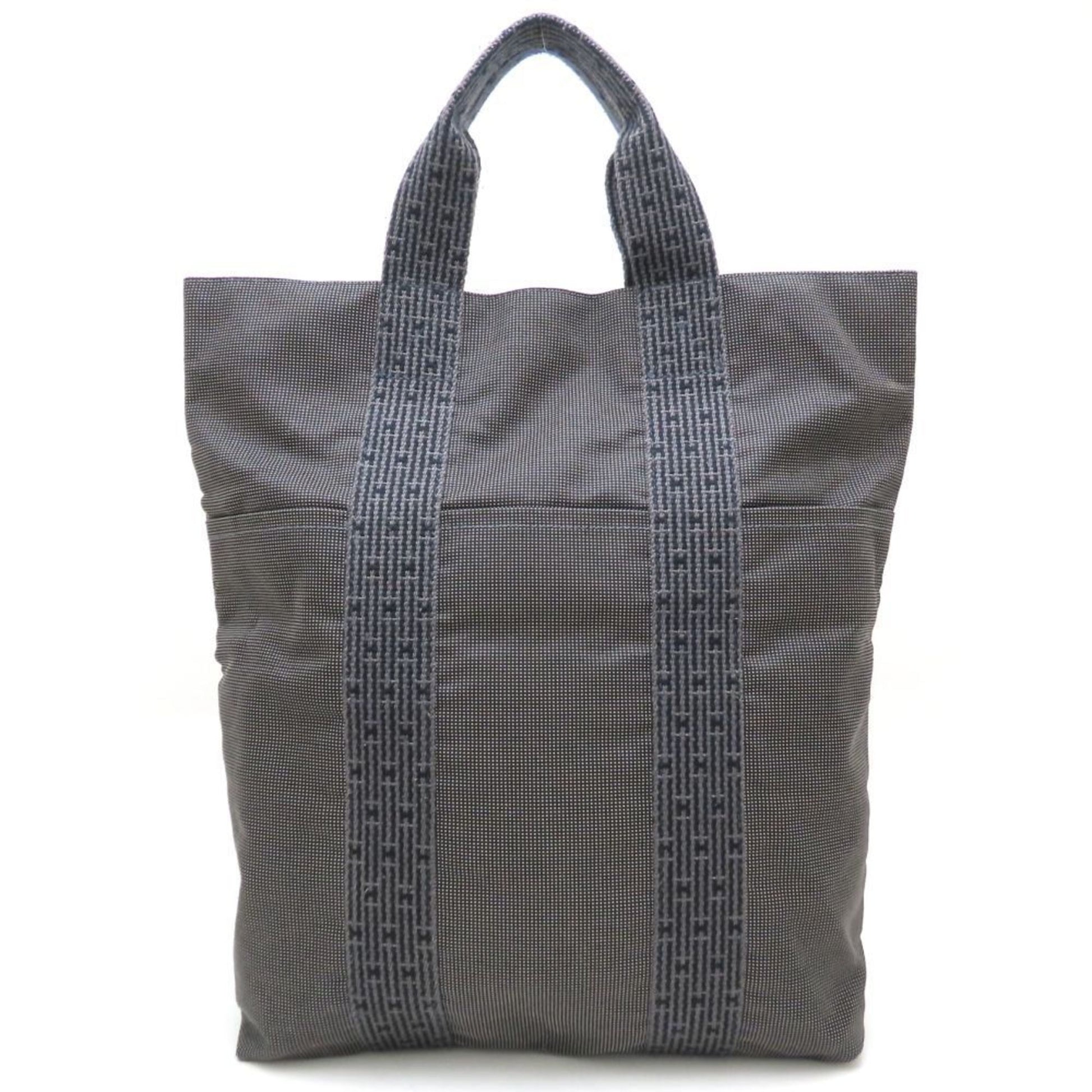 Hermes Tote Bag Canvas Nylon Gray Tote Bag 2