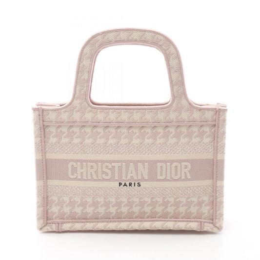 Dior Handbag Christian Tote Bag Canvas White Pink