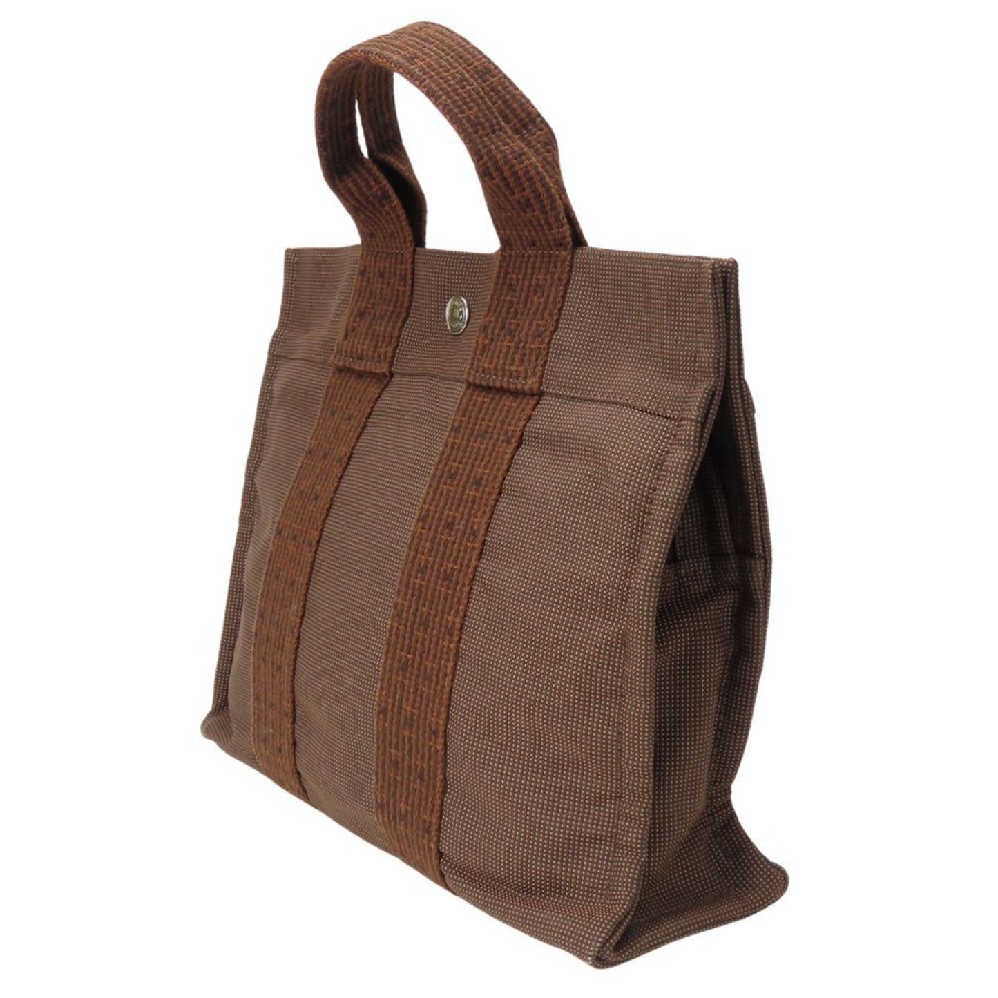 Hermes Handbag Tote Bag Canvas Brown