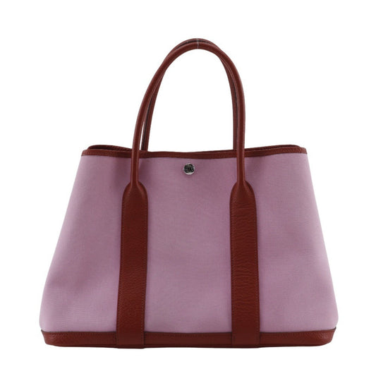 Hermes Color Toile Officier Tote Bag Red Pink