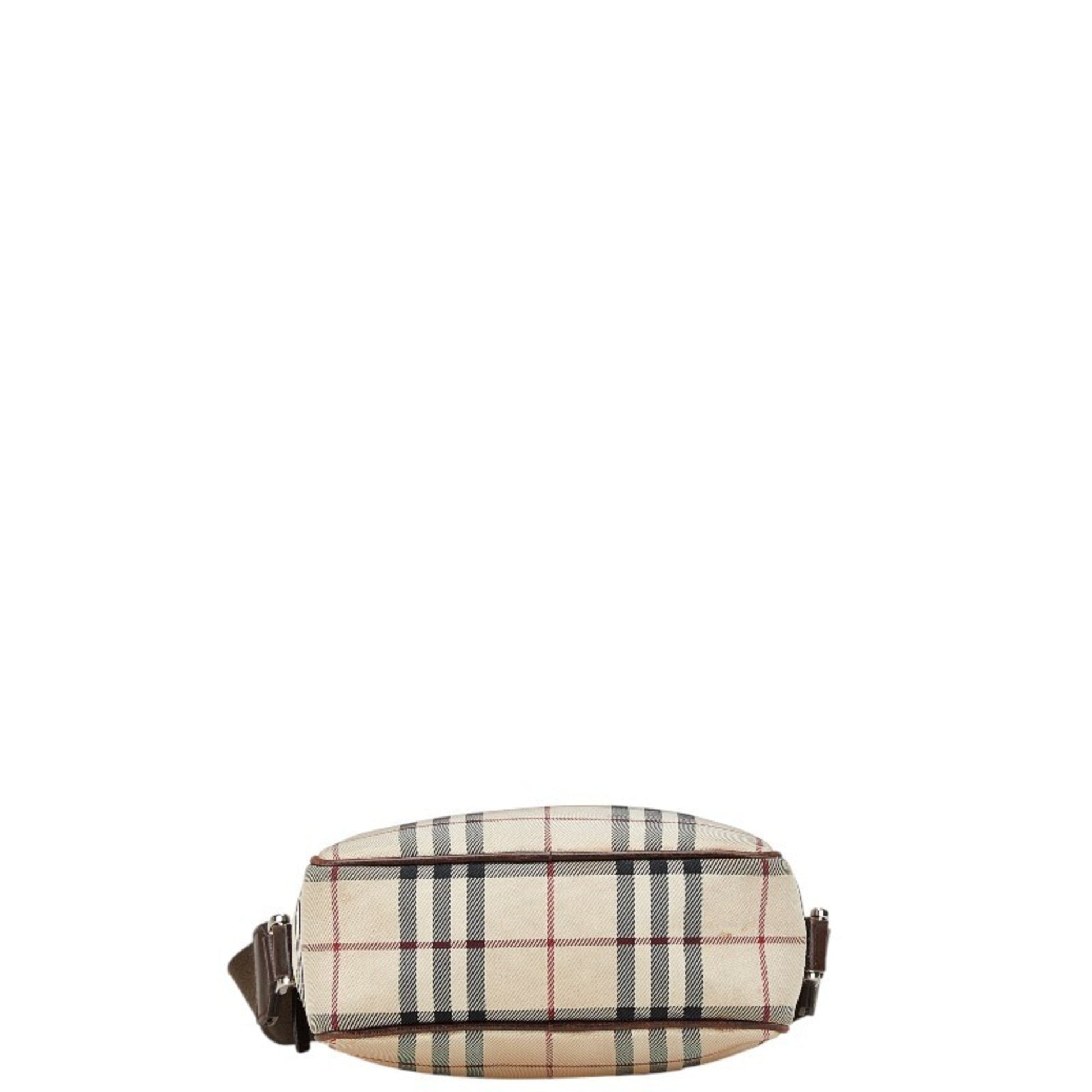 Burberry Shoulder Bag Leather Canvas Brown Shoulder Bag 7