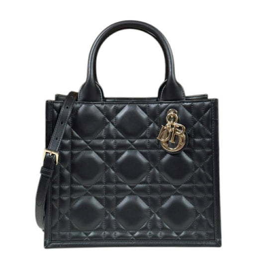 Dior Handbag Christian Shoulder Bag 38 Leather Black