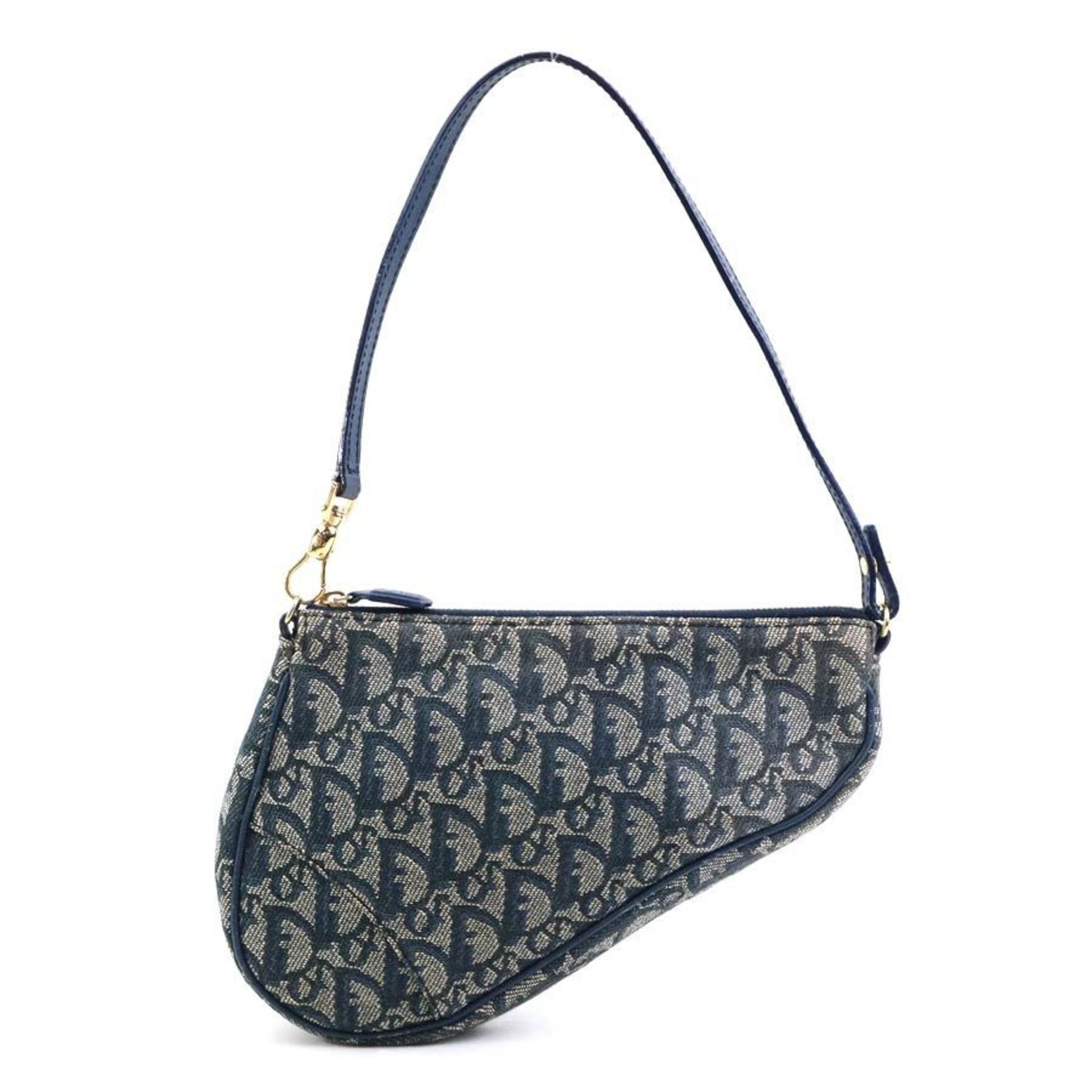 Dior Handbag Christian Trotter Shoulder Bag Blue Navy