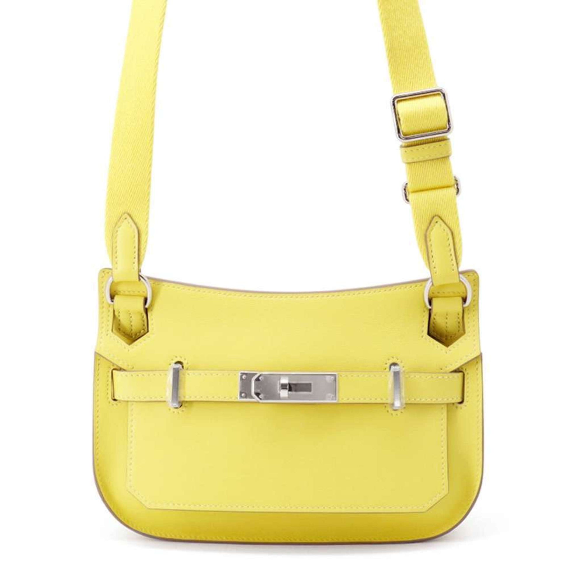 Hermes Lime Swift Shoulder Bag Leather