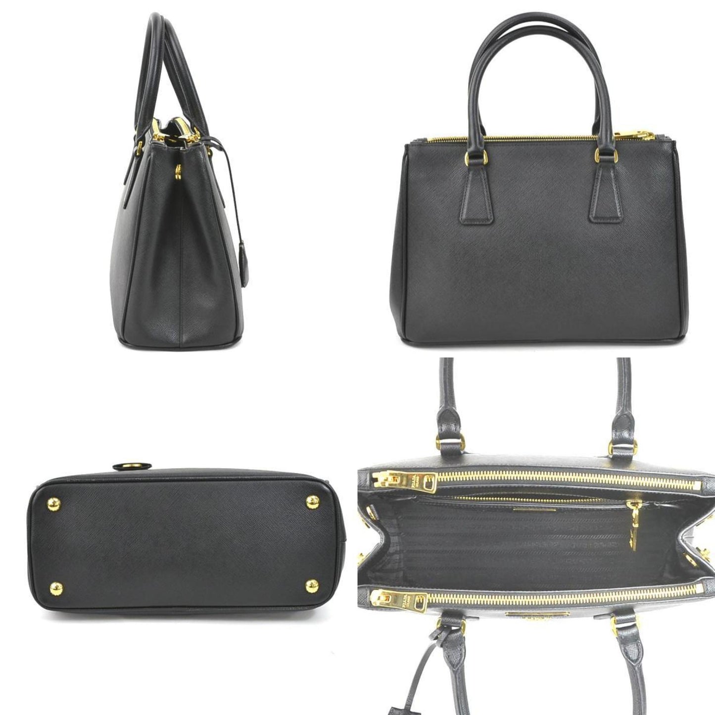 Prada Handbag Shoulder Bag Lux Calf Ladies Black