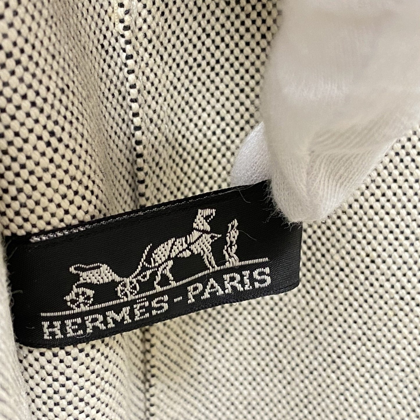 Hermes Tote Bag Canvas Gray Tote Bag 1