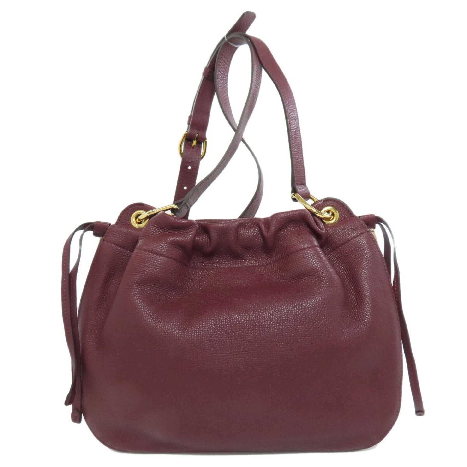 Burberry Bordeaux Shoulder Bag Leather