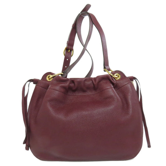 Burberry Bordeaux Shoulder Bag Leather