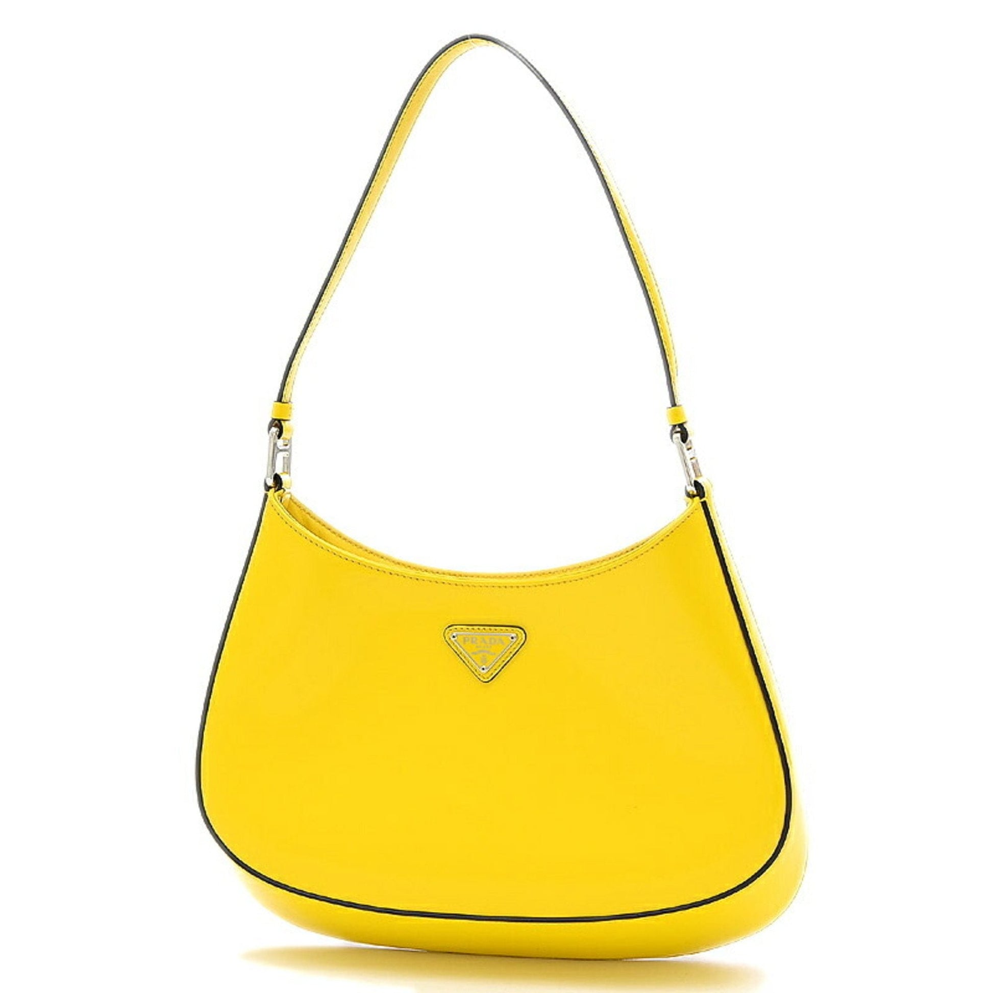 Prada Cleo Shoulder Bag Bright Leather Yellow