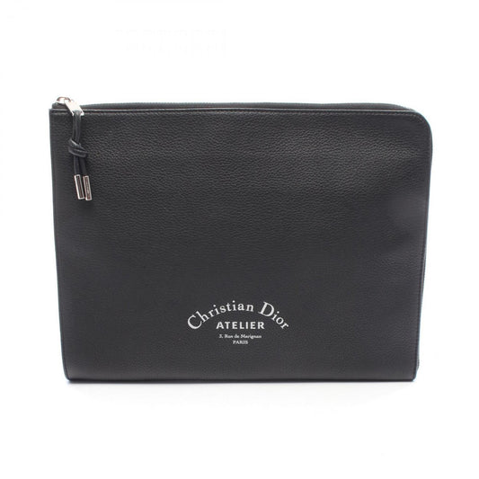 Dior Handbag Christian Clutch Bag 4 Leather Black
