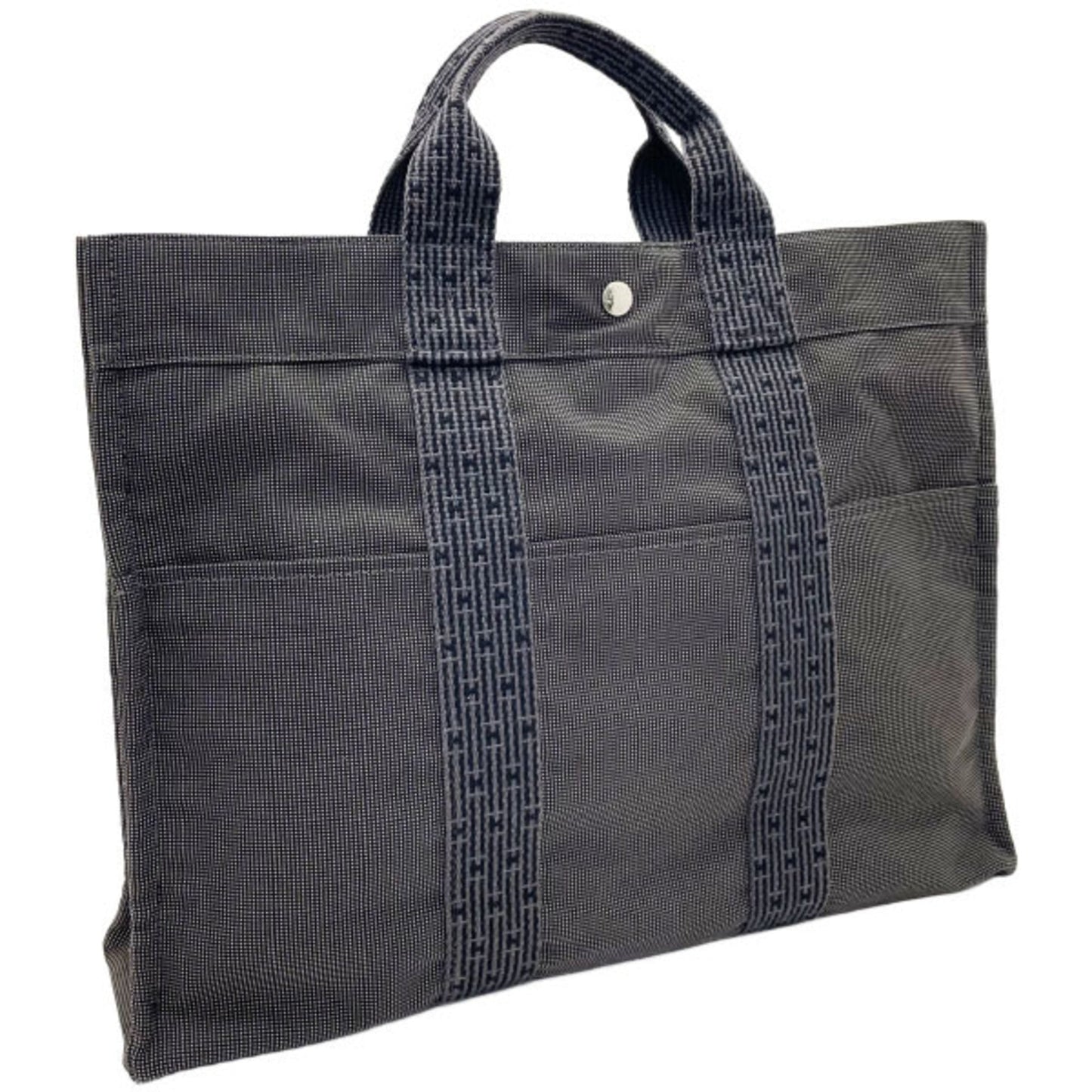 Hermes Tote Bag Canvas Nylon Gray Tote Bag 13