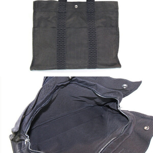 Hermes Handbag Tote Bag Canvas Gray Tote Bag 12