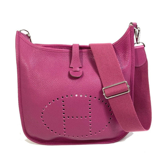 Hermes Tosca Taurillon Clemence Shoulder Bag Leather Purple