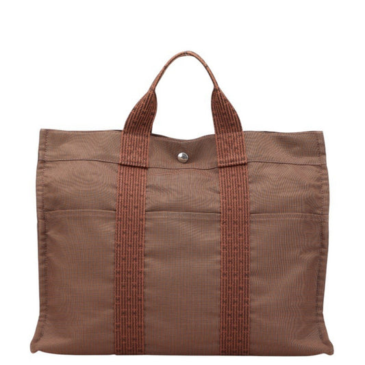 Hermes Her Line Handbag Tote Bag Canvas Brown Tote Bag 2