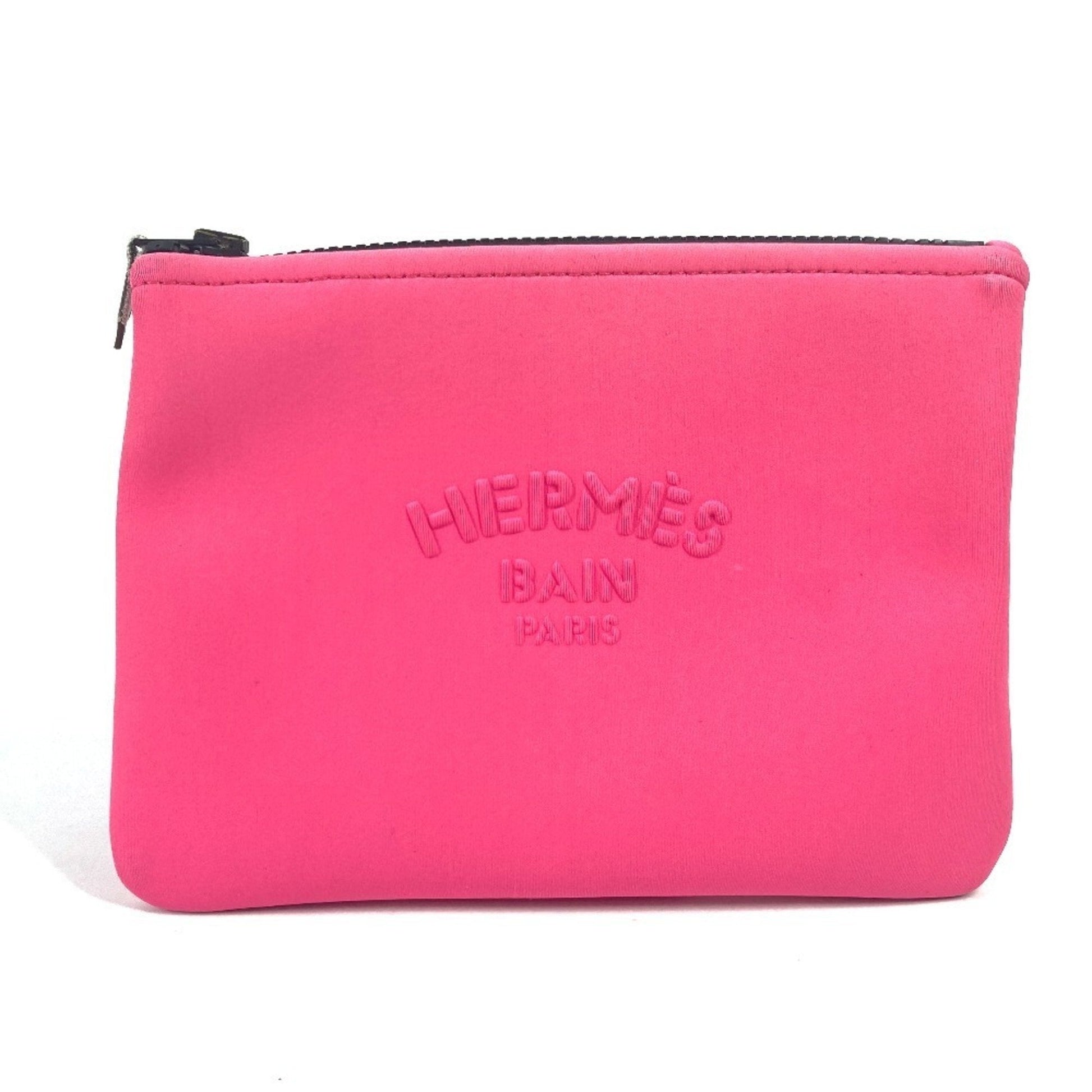 Hermes Polyamide Clutch Bag Pink