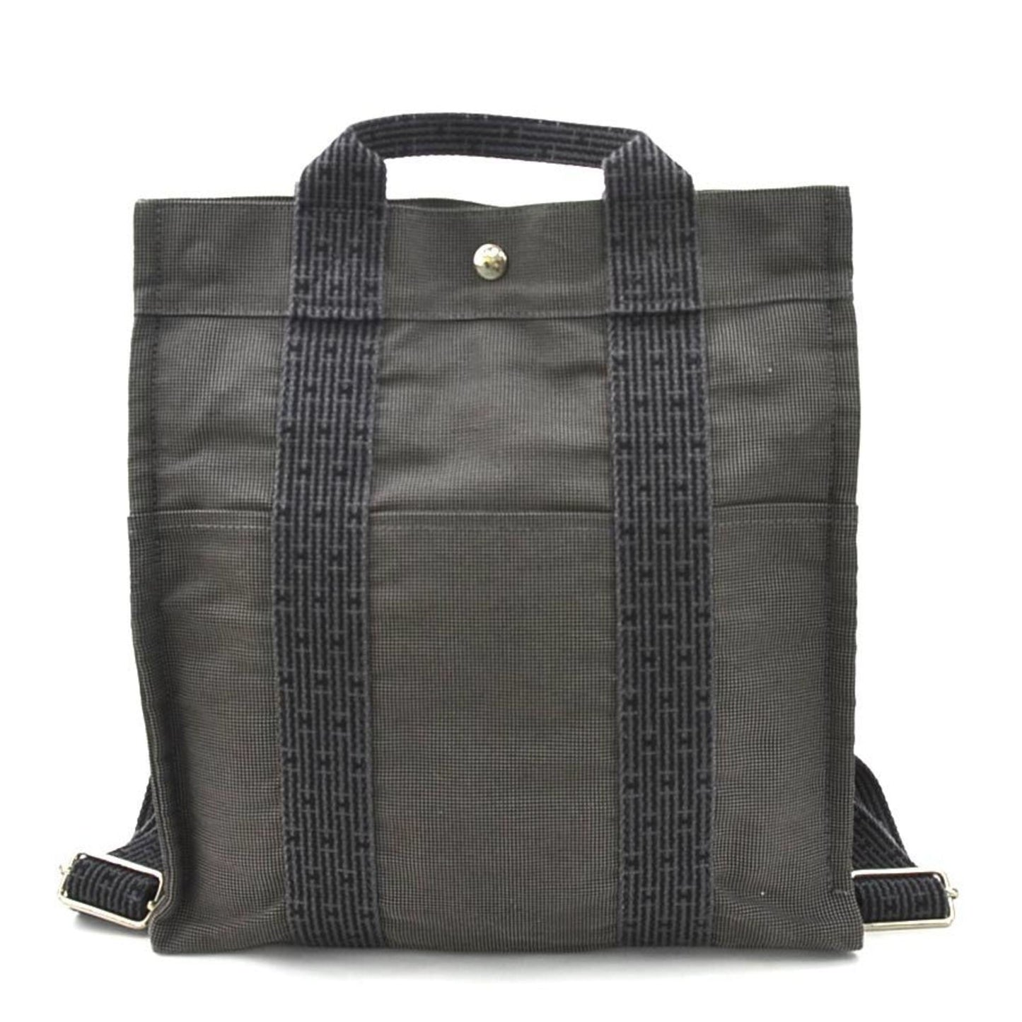 Hermes Dark Backpack Canvas Gray
