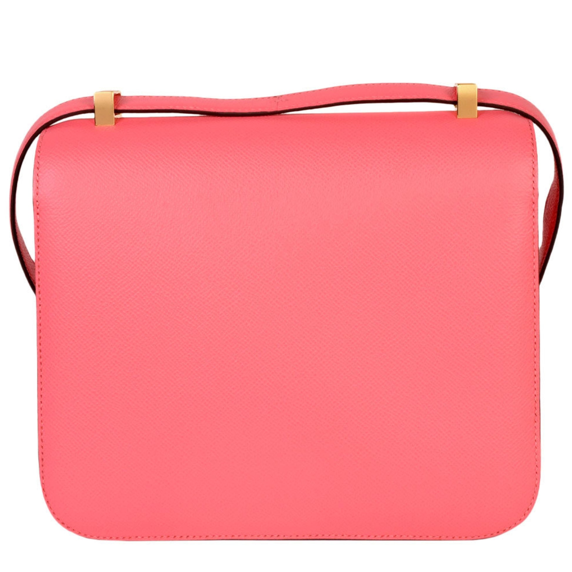 Hermes Constance Rose Azalee Evercalf Shoulder Bag Leather Pink