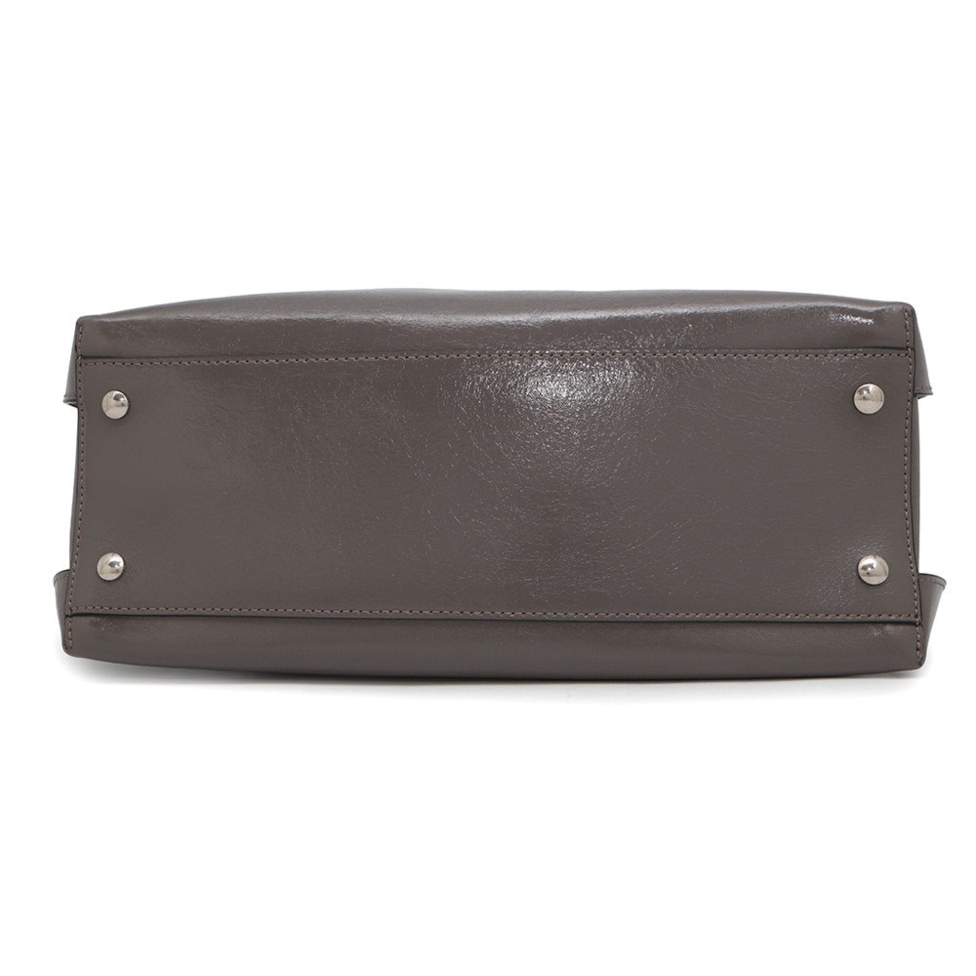Burberry Handbag Shoulder Bag Leather Gray Handbag Shoulder Bag