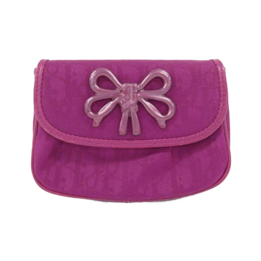 Dior Handbag Christian Pouch Nylon Purple Satchel Bag