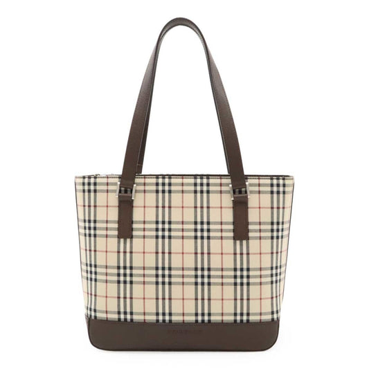 Burberry Bordeaux Shoulder Bag Tote Bag Leather Canvas Black