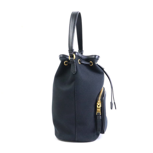 Prada Handbag Crossbody Shoulder Bag Ladies Leather Canvas Black