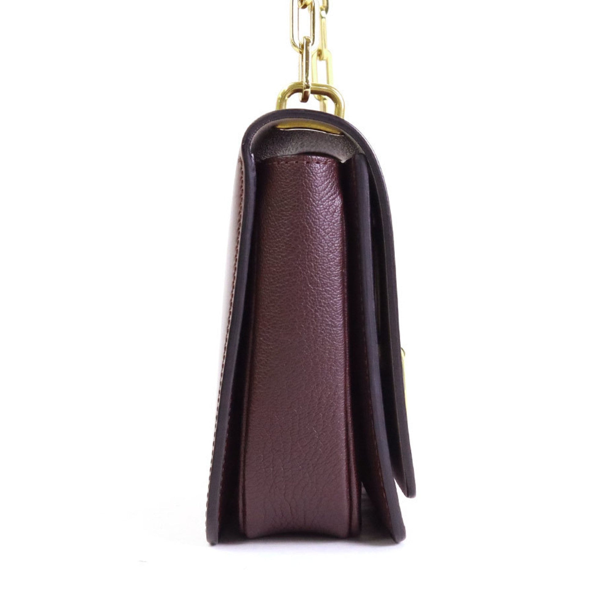 Burberry Bordeaux Shoulder Bag Leather Shoulder Bag 1