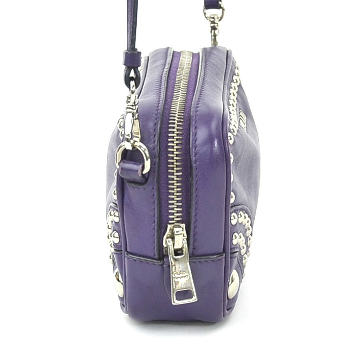 Prada Crossbody Shoulder Bag Ladies Leather Purple