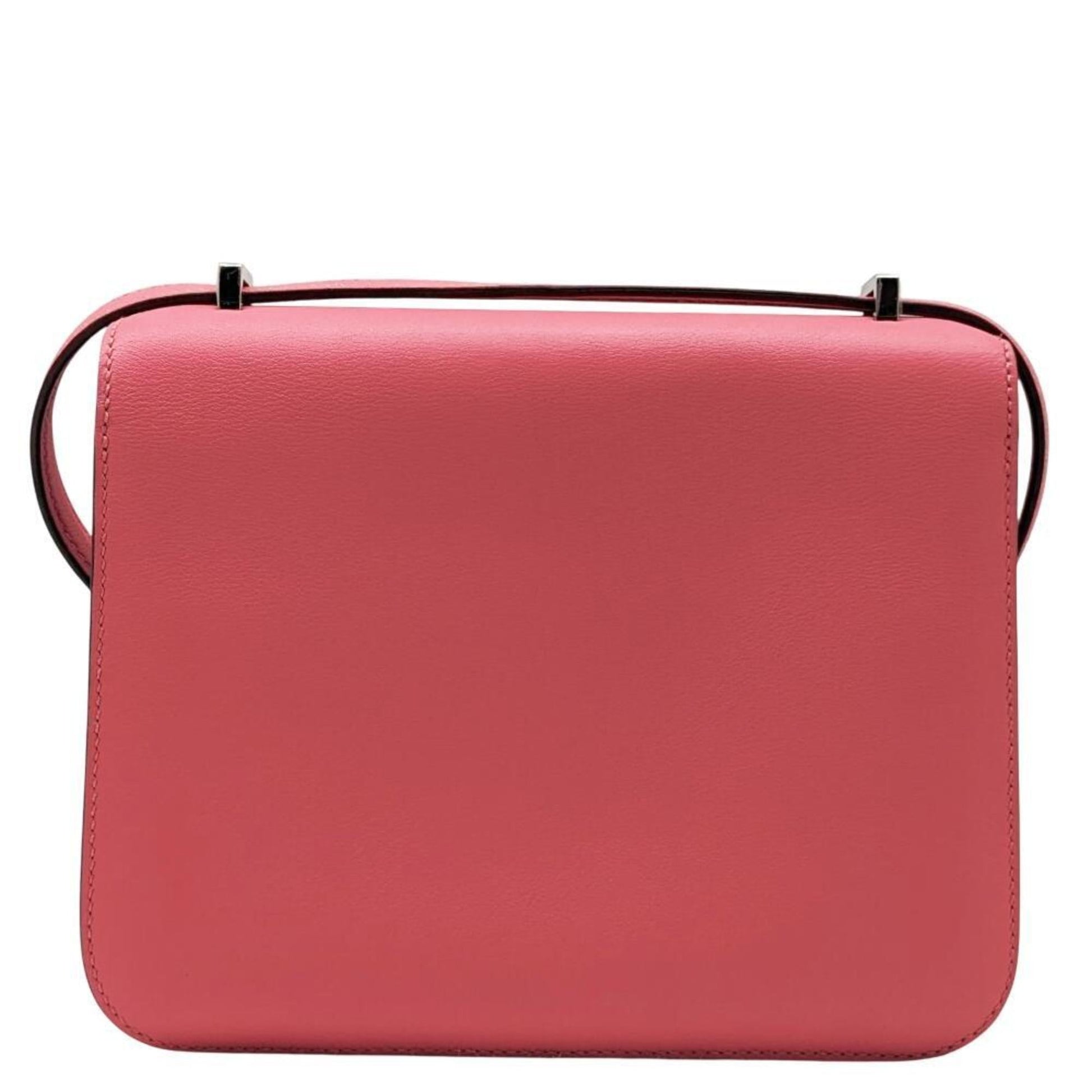Hermes Rose Azalee Evercalf Shoulder Bag Leather Pink