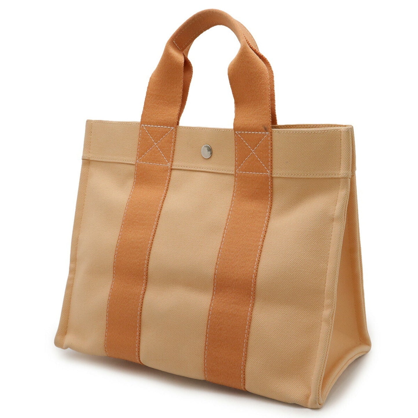 Hermes Handbag Pouch Tote Bag Canvas Orange