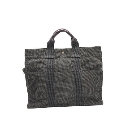 Hermes Her Line Tote Bag Canvas Gray Tote Bag 27