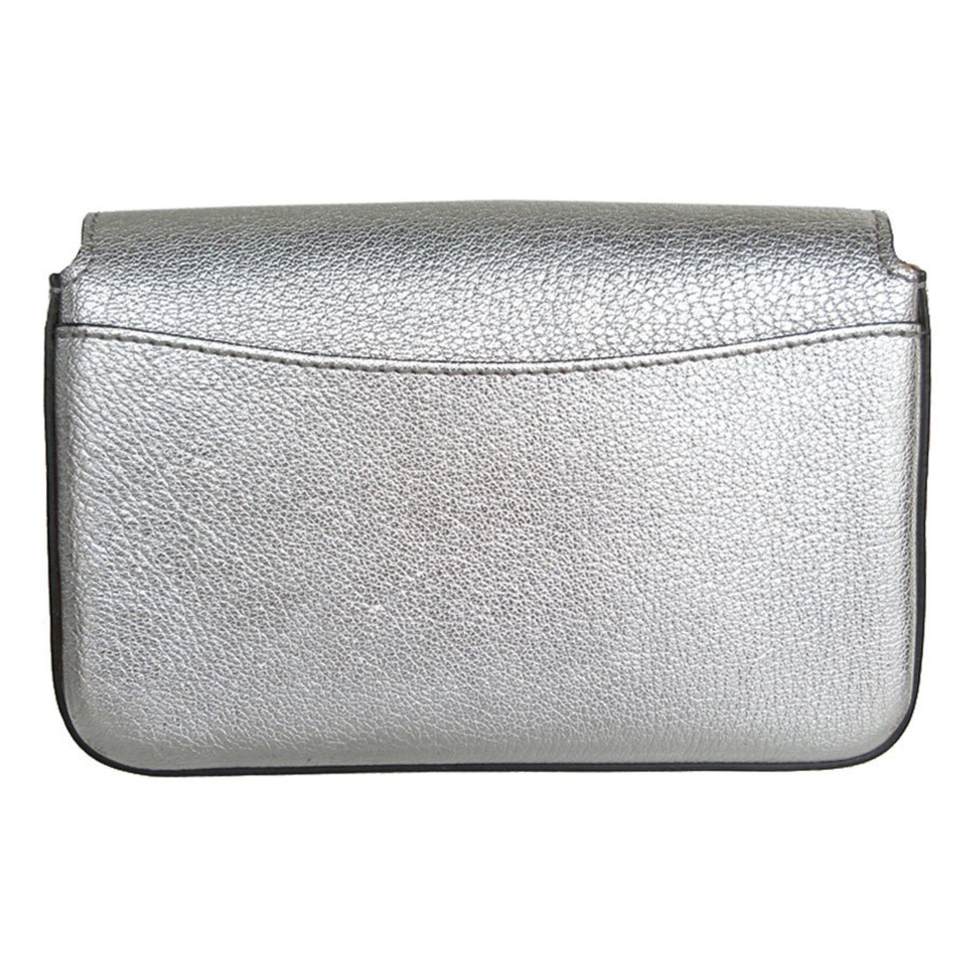 Burberry Shoulder Bag Leather Silver
