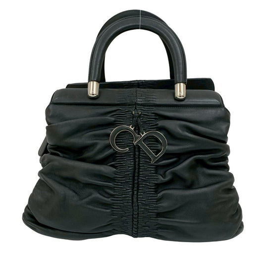 Dior Handbag Christian Tote Bag 17 Leather Black