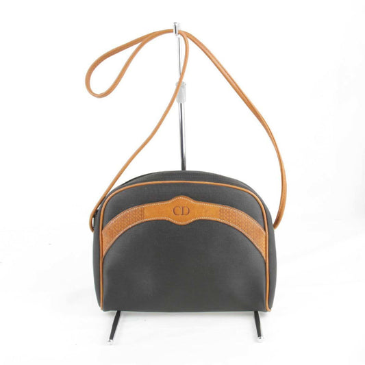 Dior Handbag Christian Pvc Shoulder Bag Black