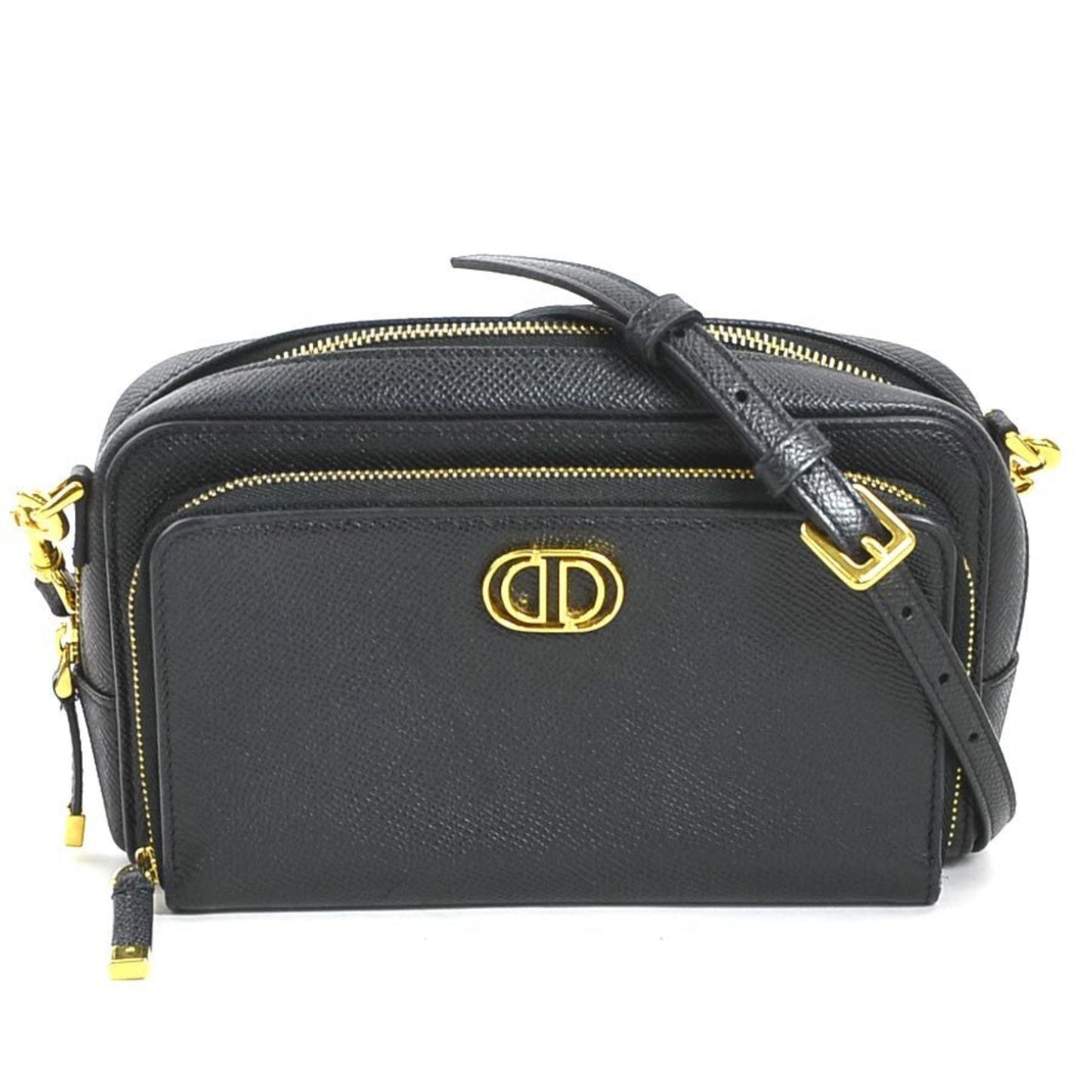 Dior Handbag Christian Shoulder Bag 27 Leather Black