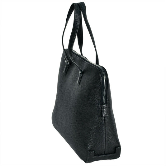 Hermes Fjord Briefcase Tote Bag Leather Navy