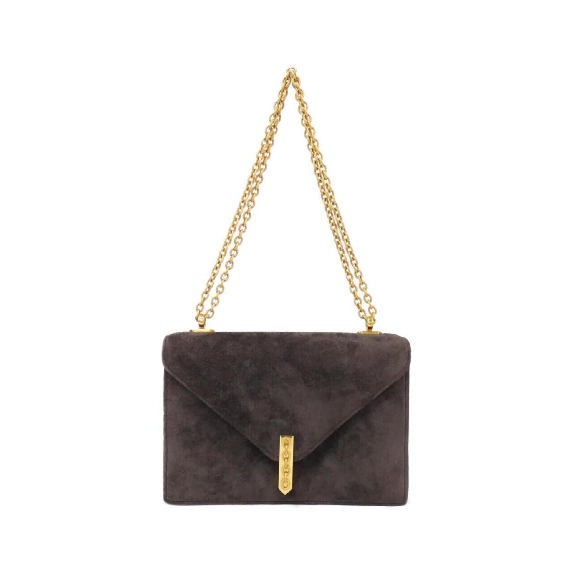 Hermes Shoulder Bag Suede Brown