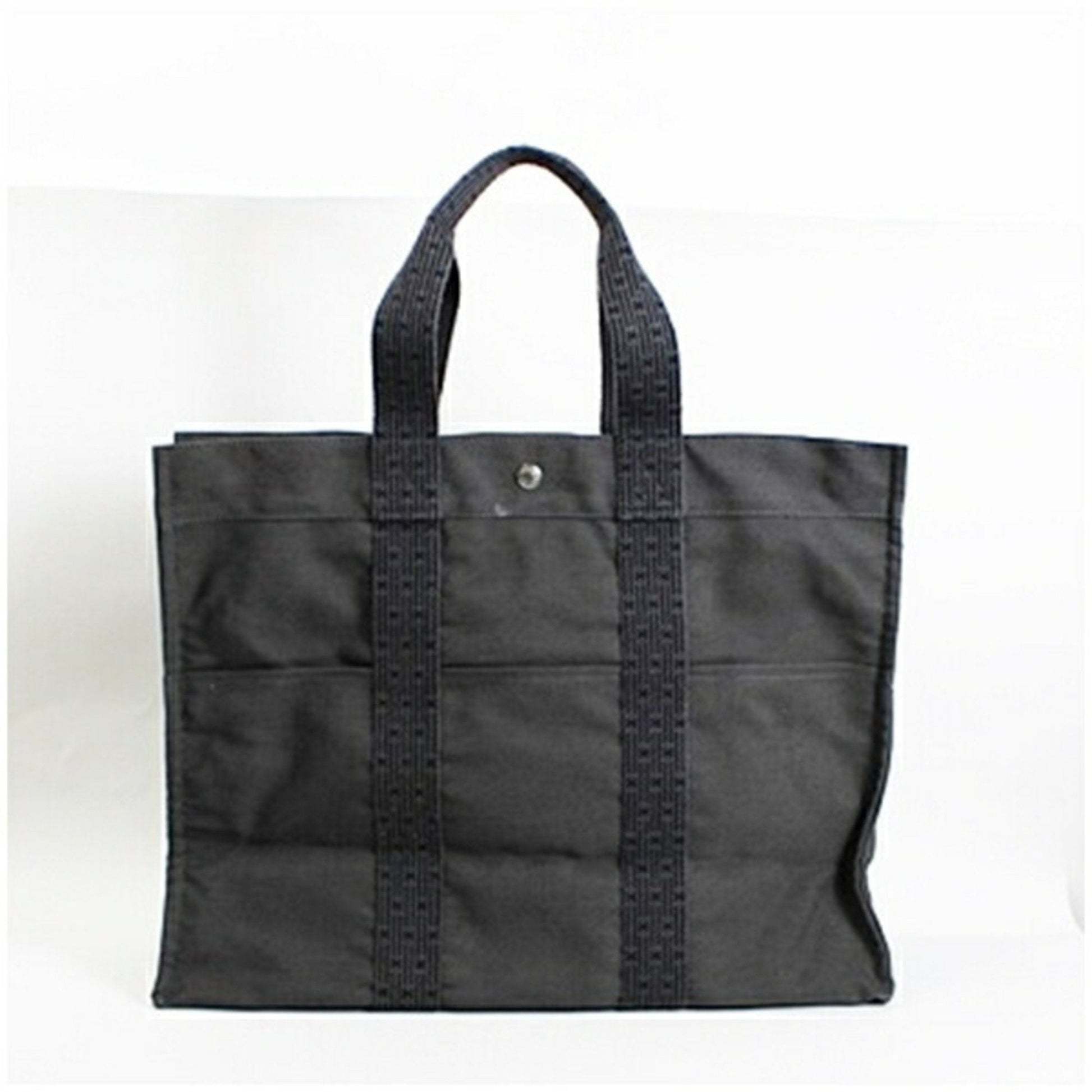 Hermes Tote Bag Canvas Nylon Gray Tote Bag 8