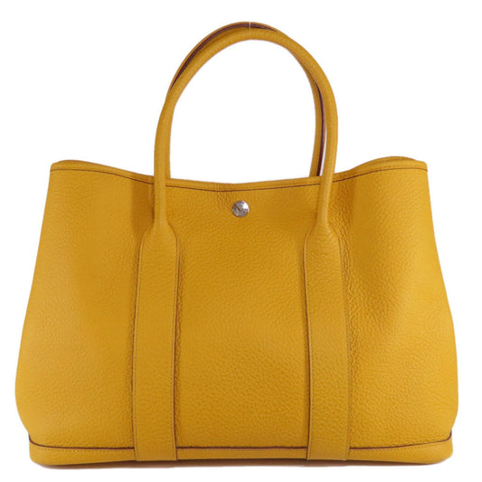Hermes Country Tote Bag Leather Yellow