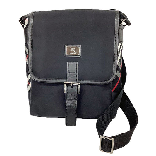 Burberry Shoulder Bag Leather Nylon Black Shoulder Bag 8