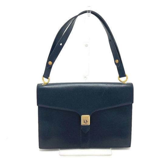 Dior Handbag Christian Shoulder Bag 4 Leather Blue Navy