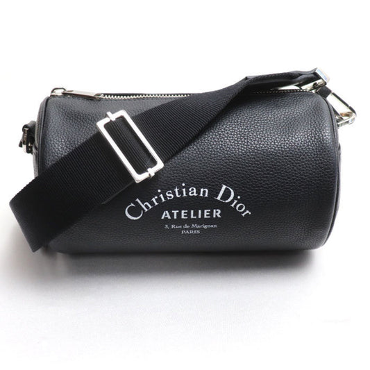 Dior Handbag Christian Shoulder Bag 44 Leather Black