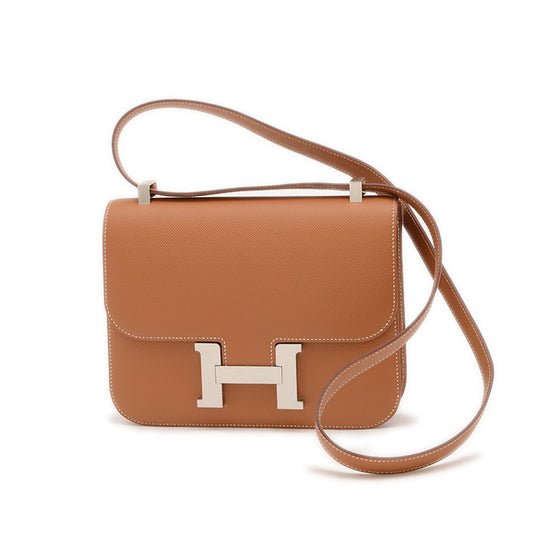 Hermes Epsom Shoulder Bag Leather Brown Bag 3