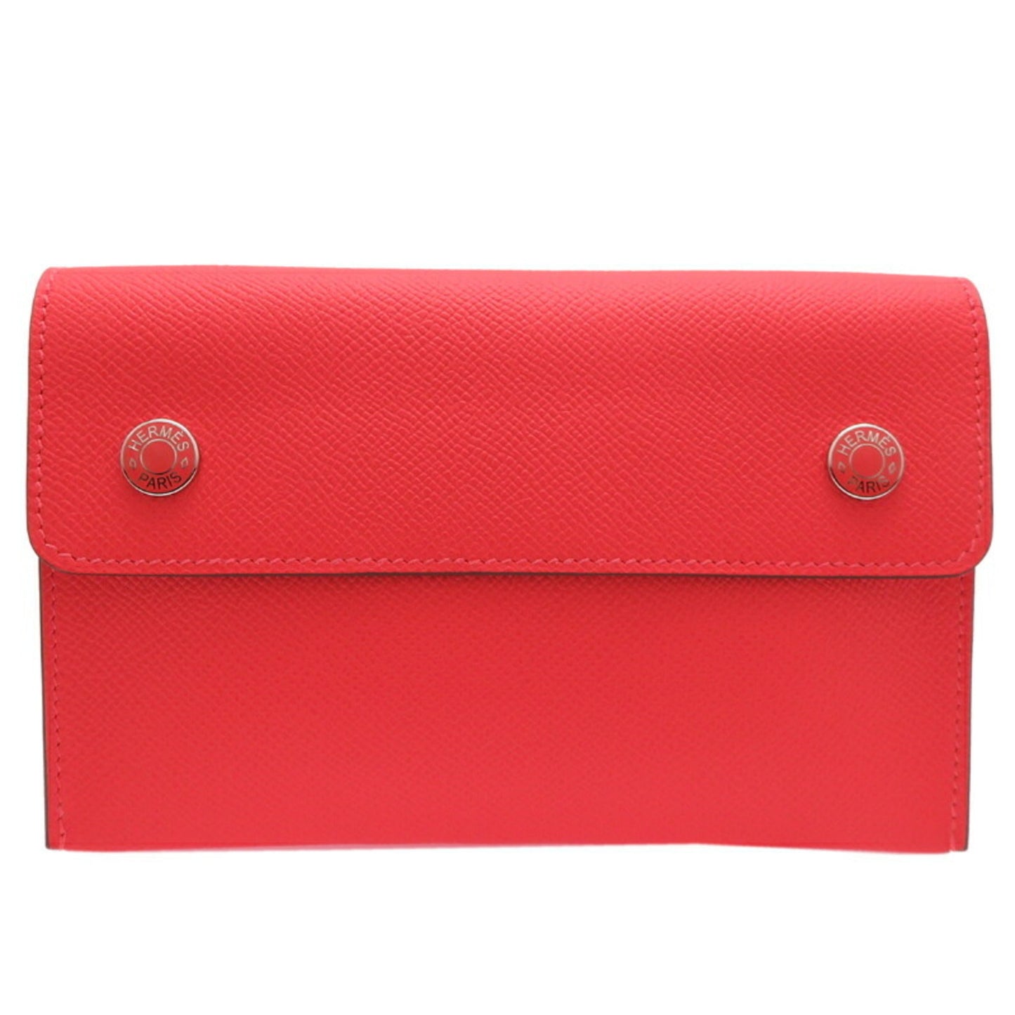 Hermes Epsom Shoulder Bag Leather Orange Shoulder Bag 3