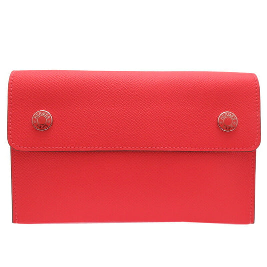 Hermes Epsom Shoulder Bag Leather Orange Shoulder Bag 3