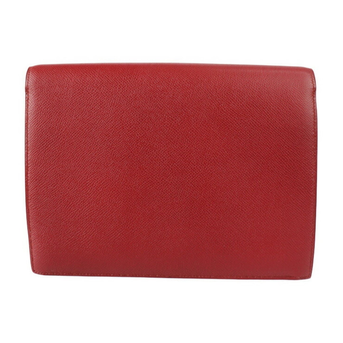 Hermes Color Courchevel Clutch Bag Leather Red
