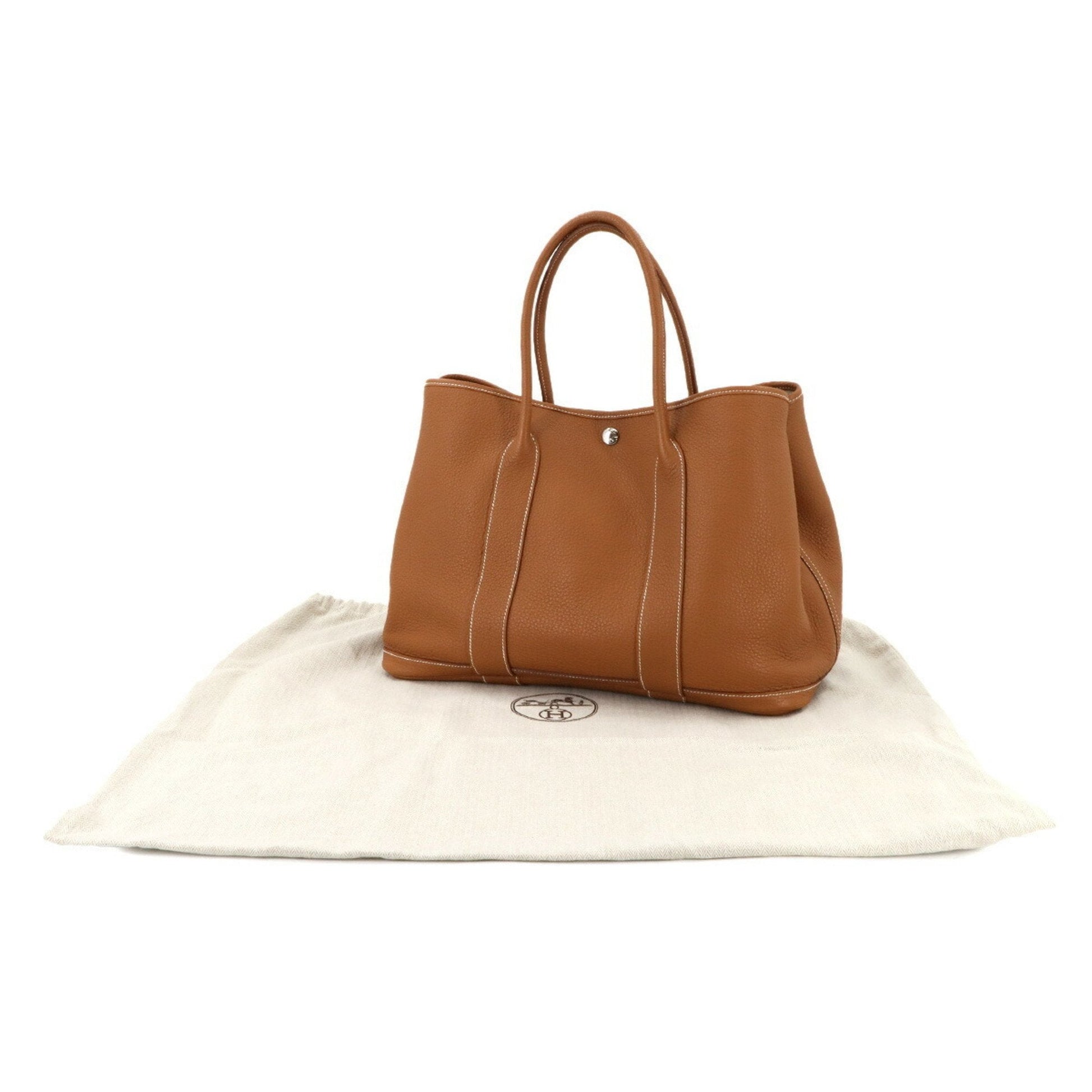 Hermes Negonda Tote Bag Leather Brown Tote Bag 7