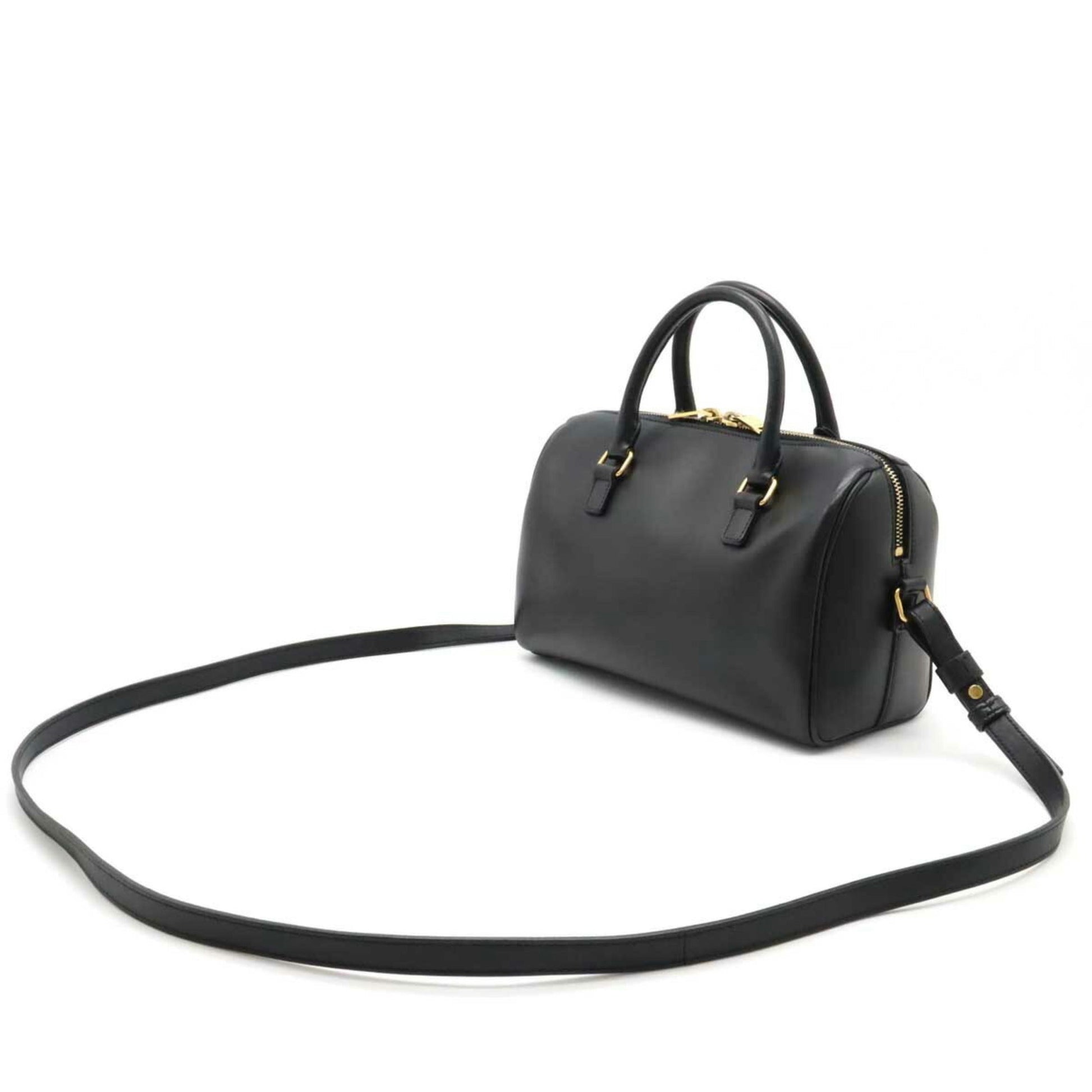 YSL Saint Laurent Shoulder Bag Leather Leather Black 330958
