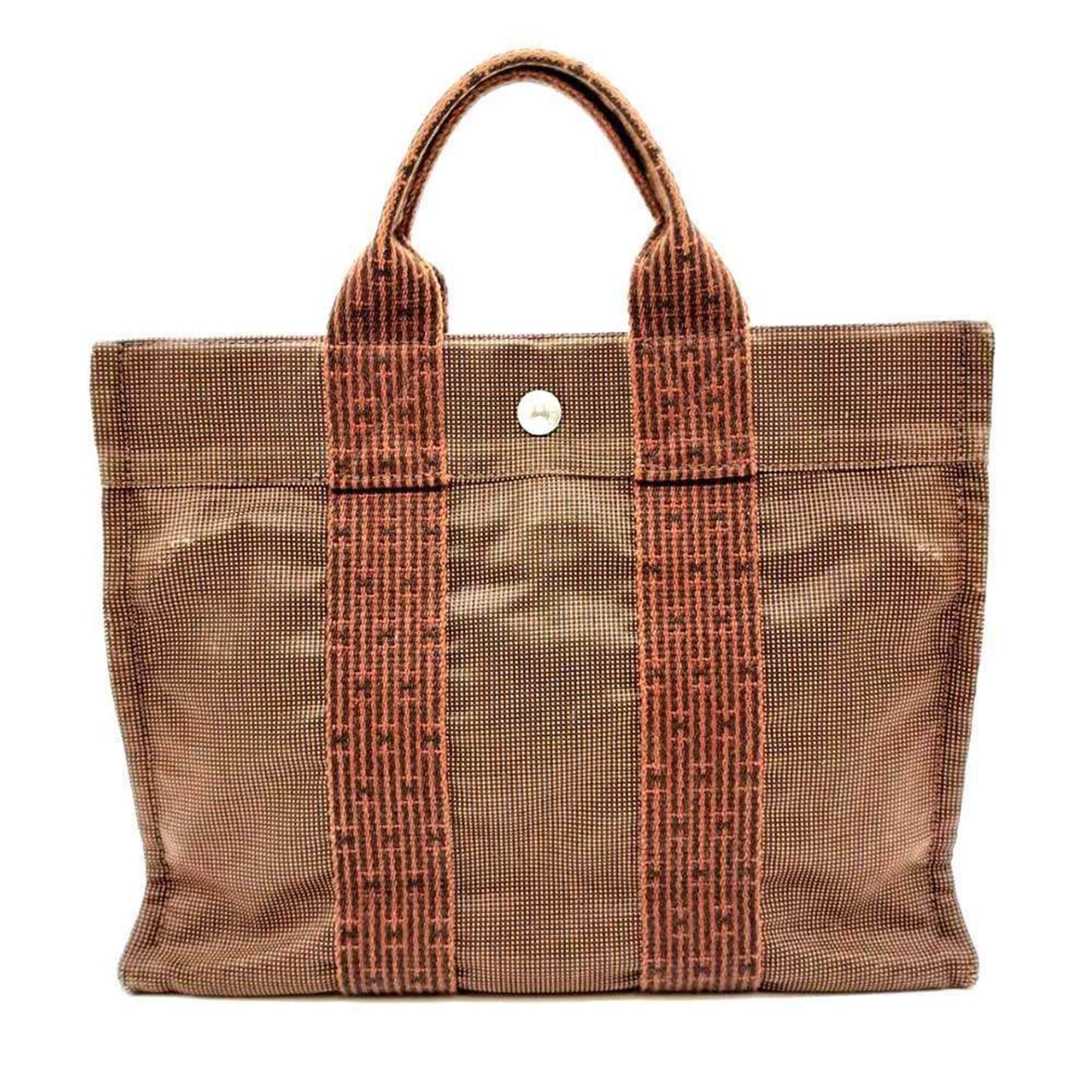 Hermes Her Line Handbag Tote Bag Canvas Brown Handbag Tote Bag